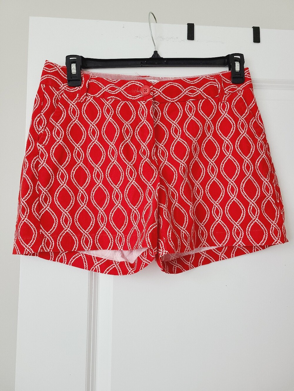 Crown & Ivy Red Rope Nautical Caroline Shorts